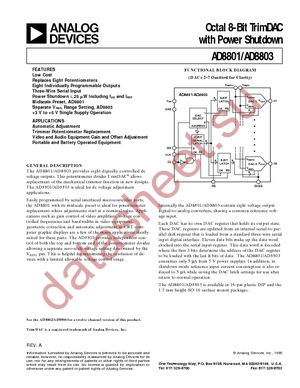 AD8801ARZ datasheet  